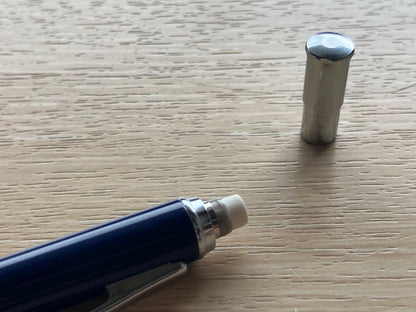 Blue Capless Pilot mechanical pencil with 0.5mm lead and metal clip shown on white background
