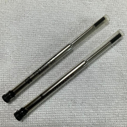 Waterman Metropolitan ballpoint pen in dark green metal with double loop clip and two additional refills