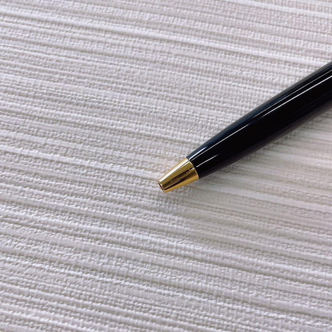 Waterman Ballpoint Pen Black Gold 023 with sleek black and gold finish, 14 cm long and 1 cm diameter