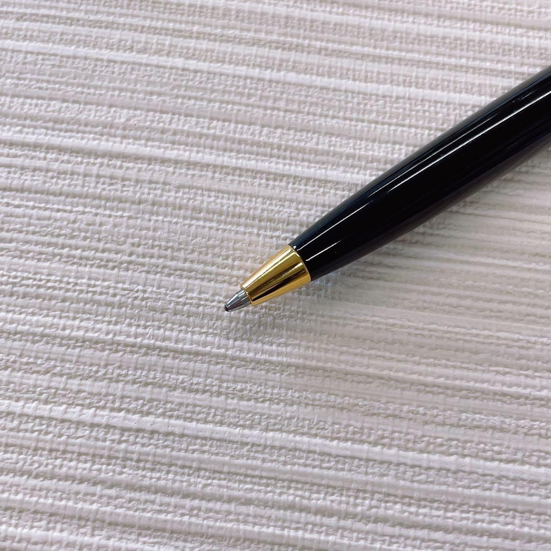 Waterman Ballpoint Pen Black Gold 023 with sleek black and gold finish, 14 cm long and 1 cm diameter