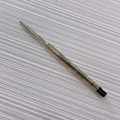 Waterman Ballpoint Pen Black Gold 023 with sleek black and gold finish, 14 cm long and 1 cm diameter