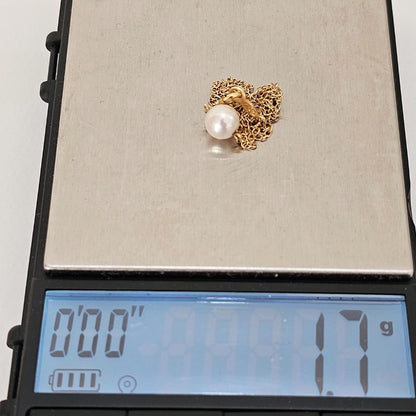 1971 Mikimoto pearl necklace with 6.3mm pearls and K18 yellow gold 40cm chain