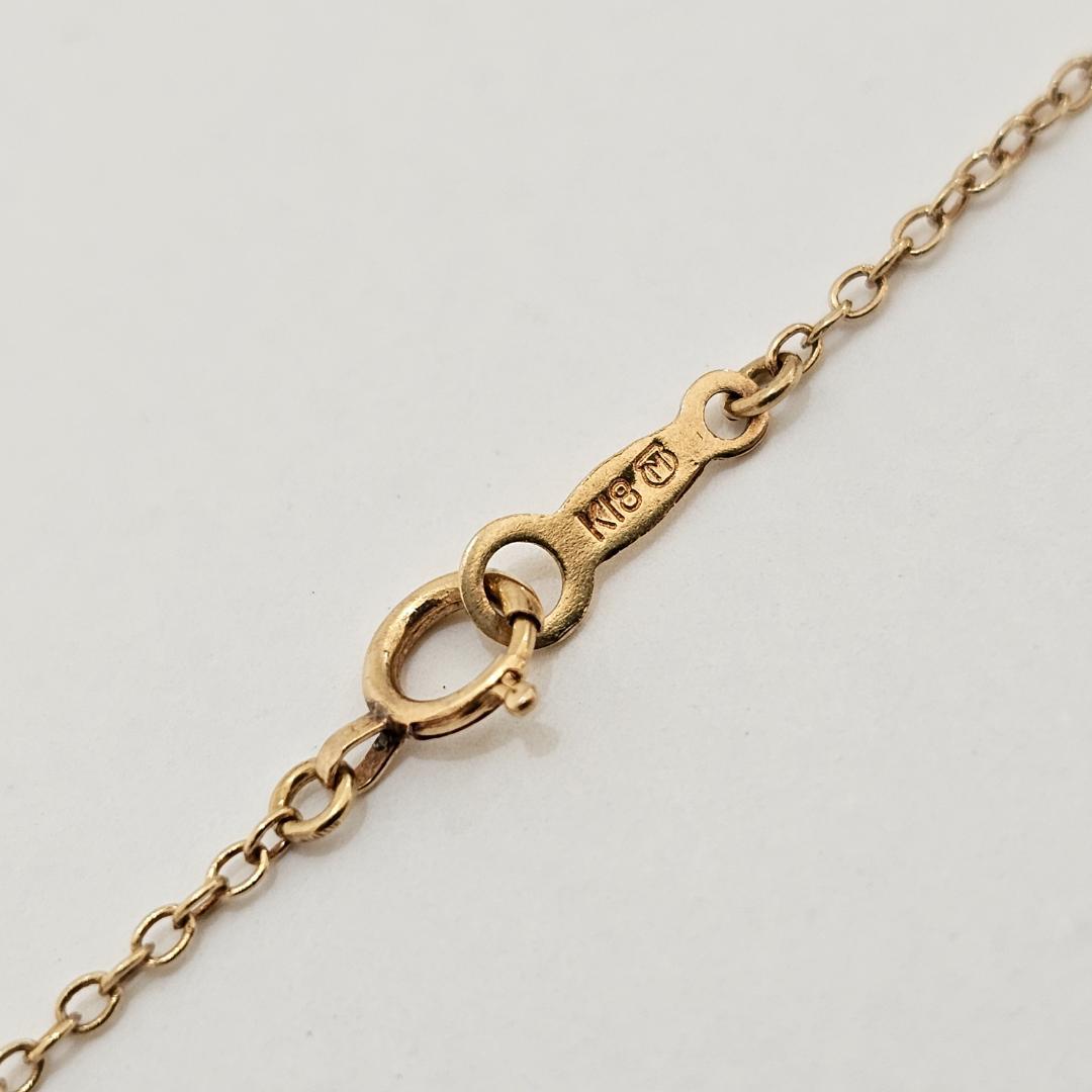 1971 Mikimoto pearl necklace with 6.3mm pearls and K18 yellow gold 40cm chain