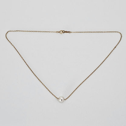 1971 Mikimoto pearl necklace with 6.3mm pearls and K18 yellow gold 40cm chain