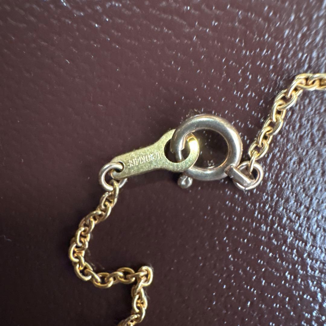 agete K14GF gold necklace with mixed chain layered design, 84 cm length