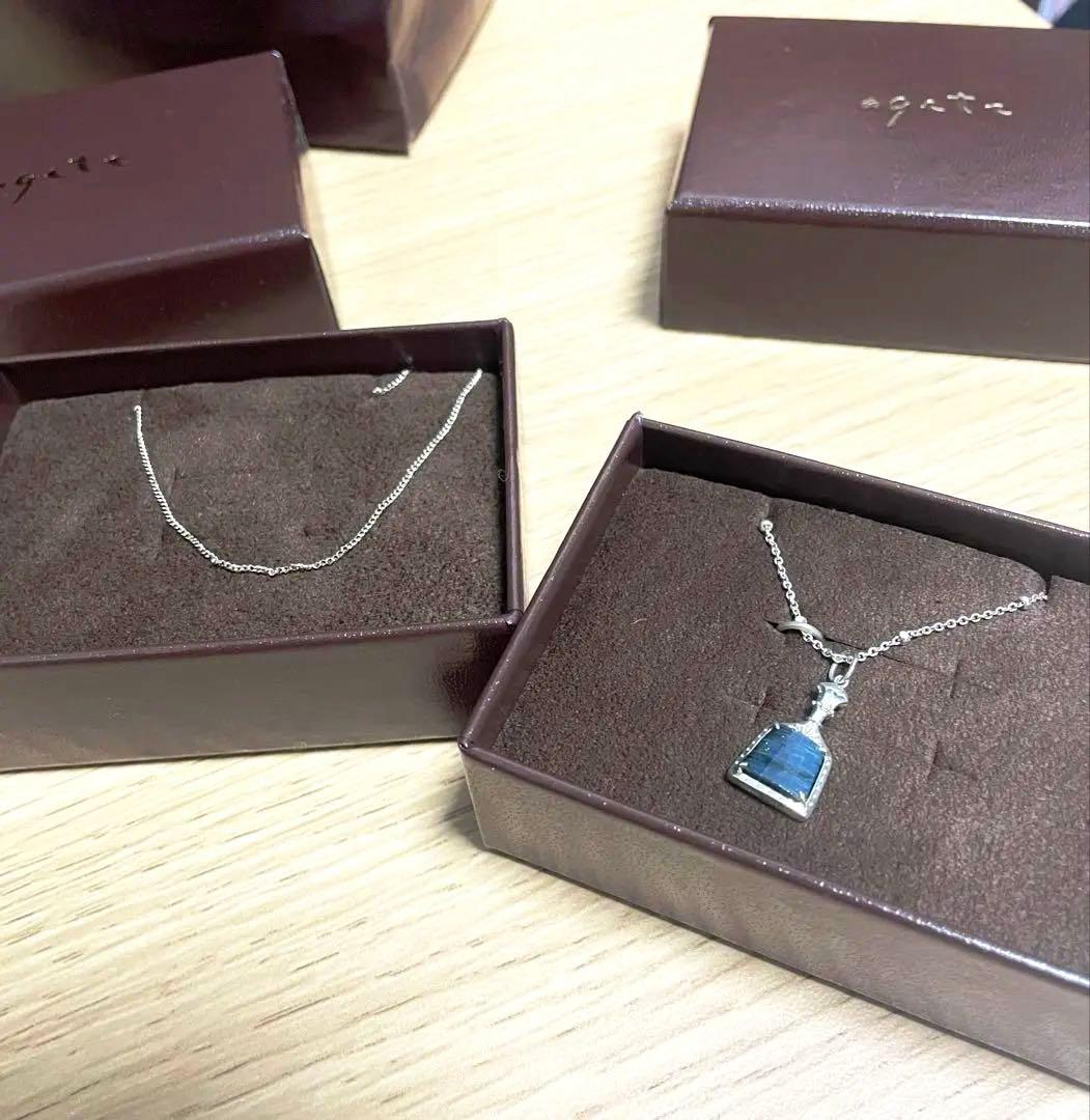 Agete Necklace with silver chain and charm, unopened and unused since June purchase