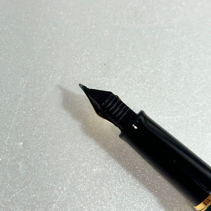 Green Waterman Metropolitan fountain pen in used condition with gold trim and cap