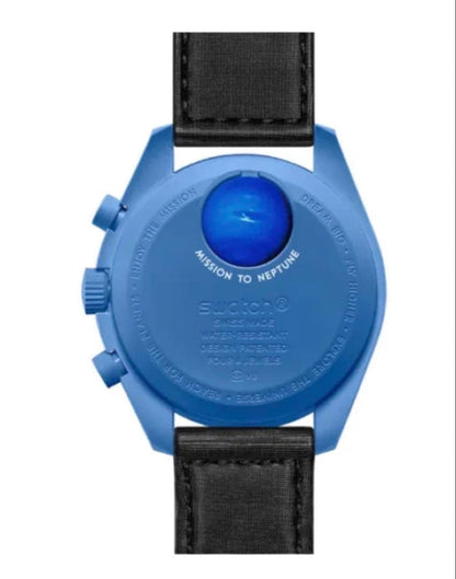 swatch Moon Swatch + Genuine Strap Quartz Men's — Japanese