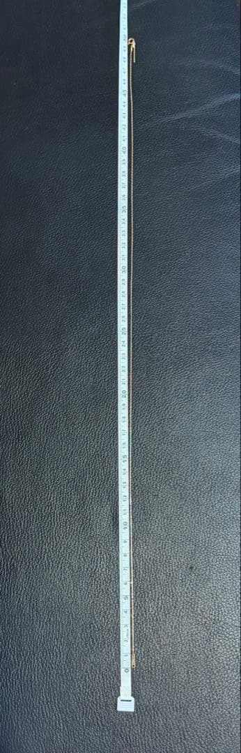 agete K10YG gold chain necklace with 50cm adjustable length displayed on white background