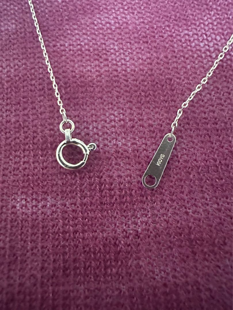 K10 Y-shaped necklace with detachable chain charm, 56 cm length, displayed on white background