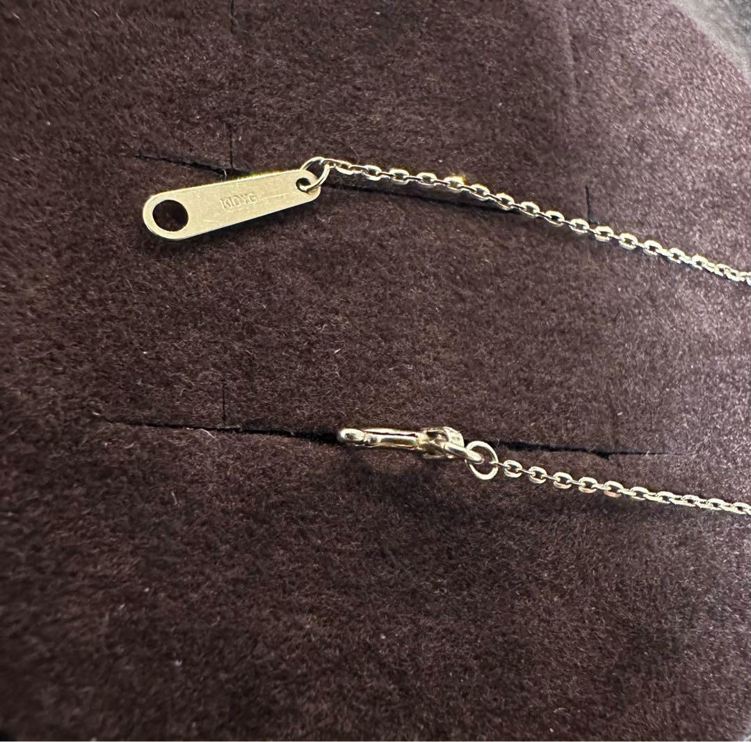 K10 Y-shaped necklace with detachable chain charm, 56 cm length, displayed on white background