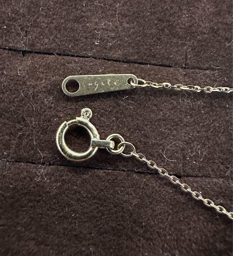 K10 Y-shaped necklace with detachable chain charm, 56 cm length, displayed on white background