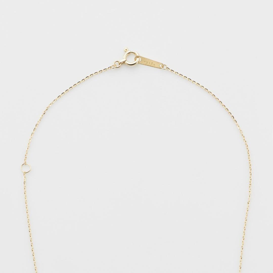 K10 Y-shaped necklace with detachable chain charm, 56 cm length, displayed on white background