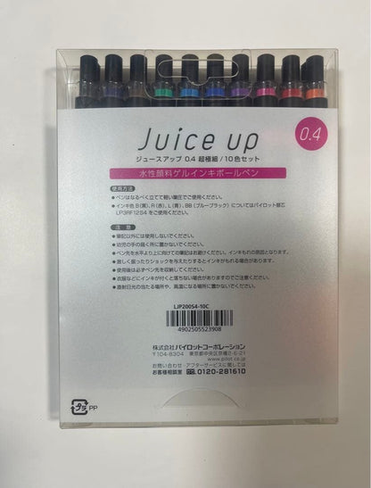PILOT Juice Up multi-color gel ink ballpoint pen set with 10 vibrant colors and 0.4mm tip