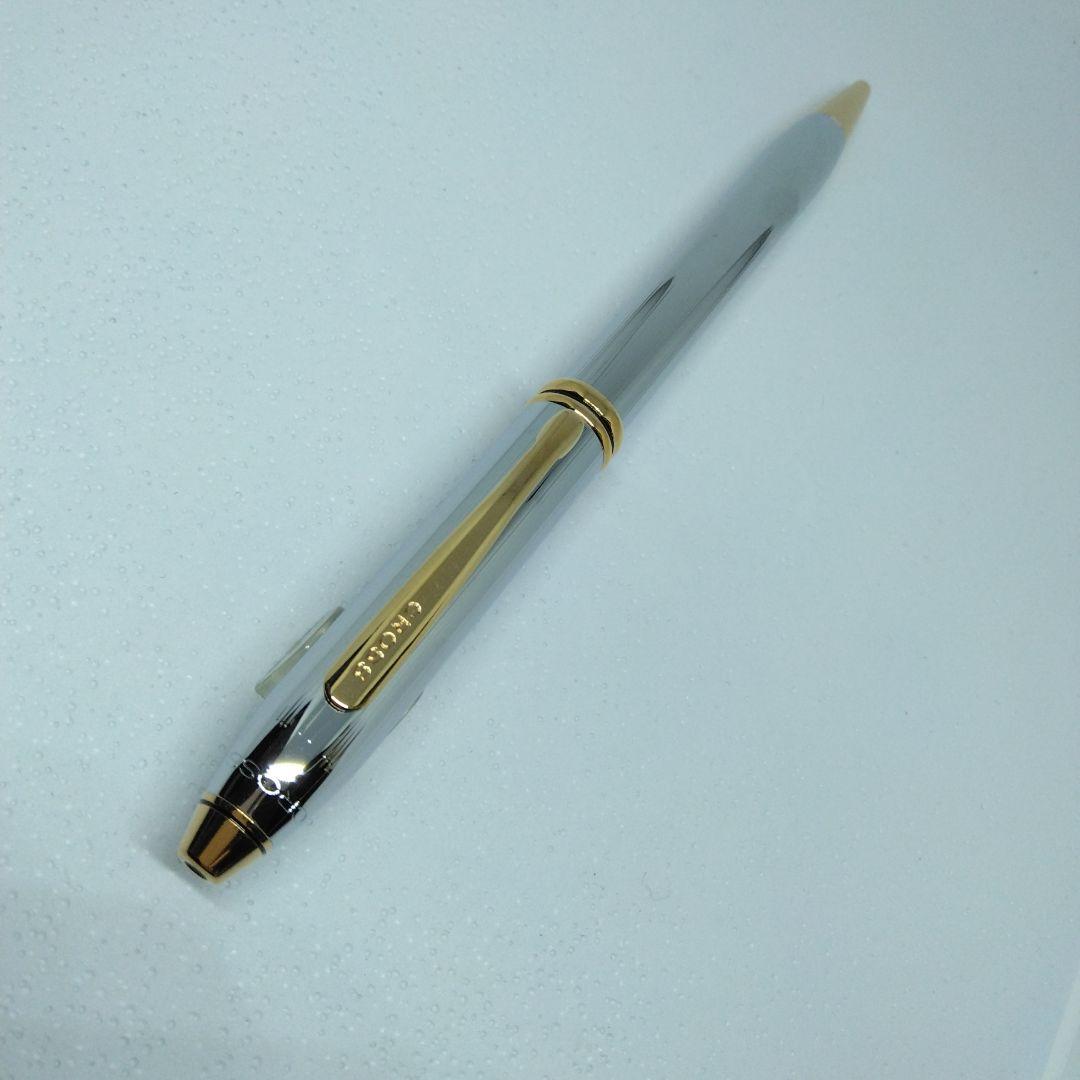 CROSS Tendown Medalist ball pen with silver and gold two-tone metal design and clip