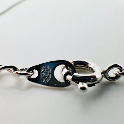TASAKI Pearl Pendant Necklace in silver with white pearl on a 40cm chain displayed with box