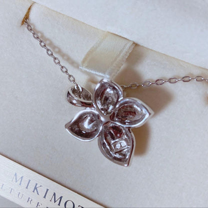 MIKIMOTO pearl necklace with flower design from JAL in-flight sales, boxless with booklet