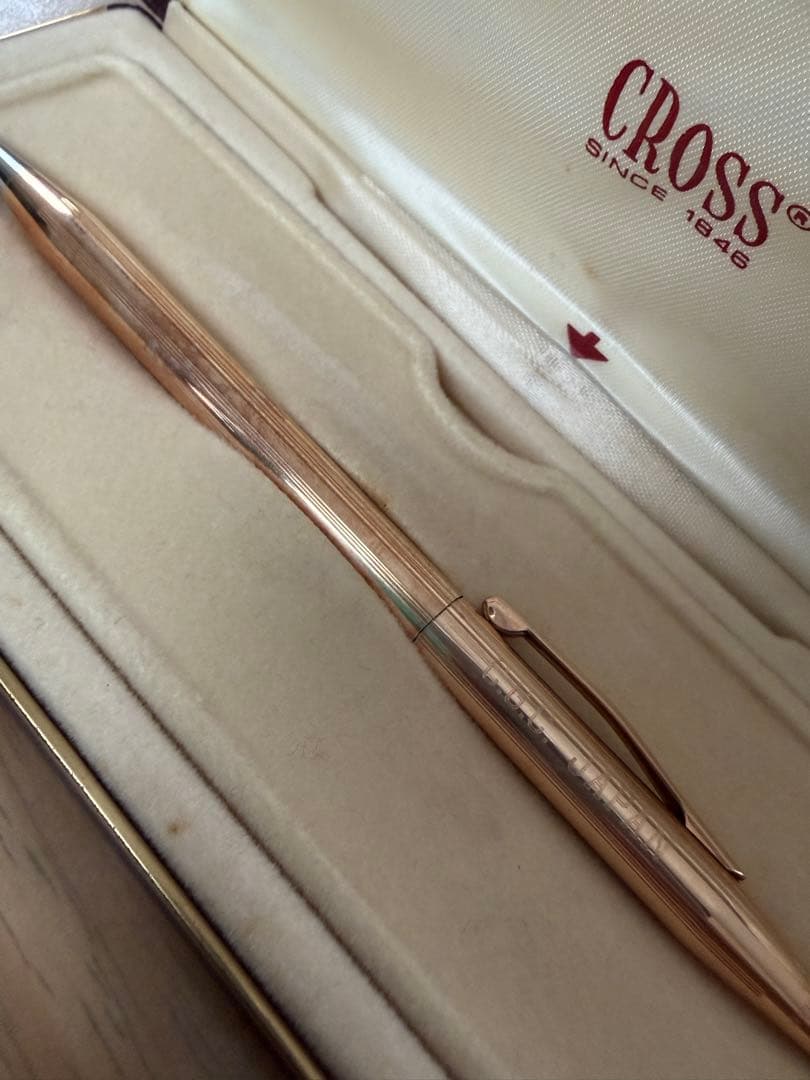 Law Kuro Classic Century 14K gold-filled ballpoint pen with age-related wear, vintage 1970s-1990s model