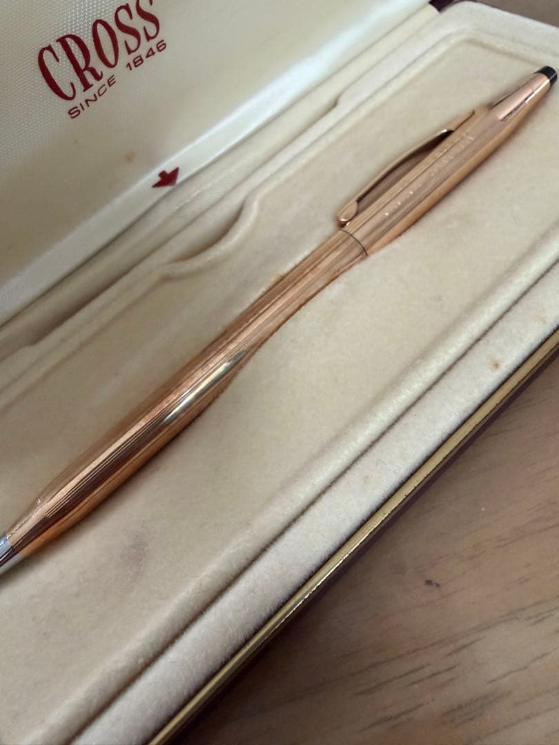 Law Kuro Classic Century 14K gold-filled ballpoint pen with age-related wear, vintage 1970s-1990s model