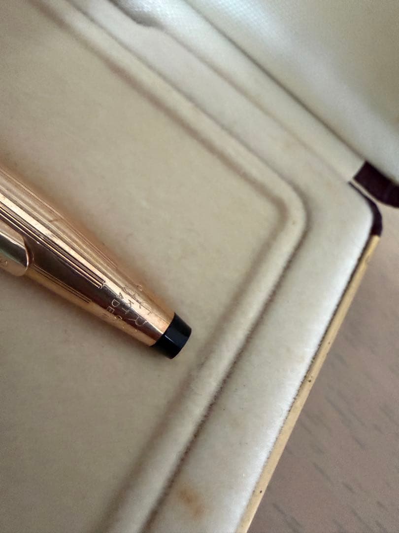 Law Kuro Classic Century 14K gold-filled ballpoint pen with age-related wear, vintage 1970s-1990s model