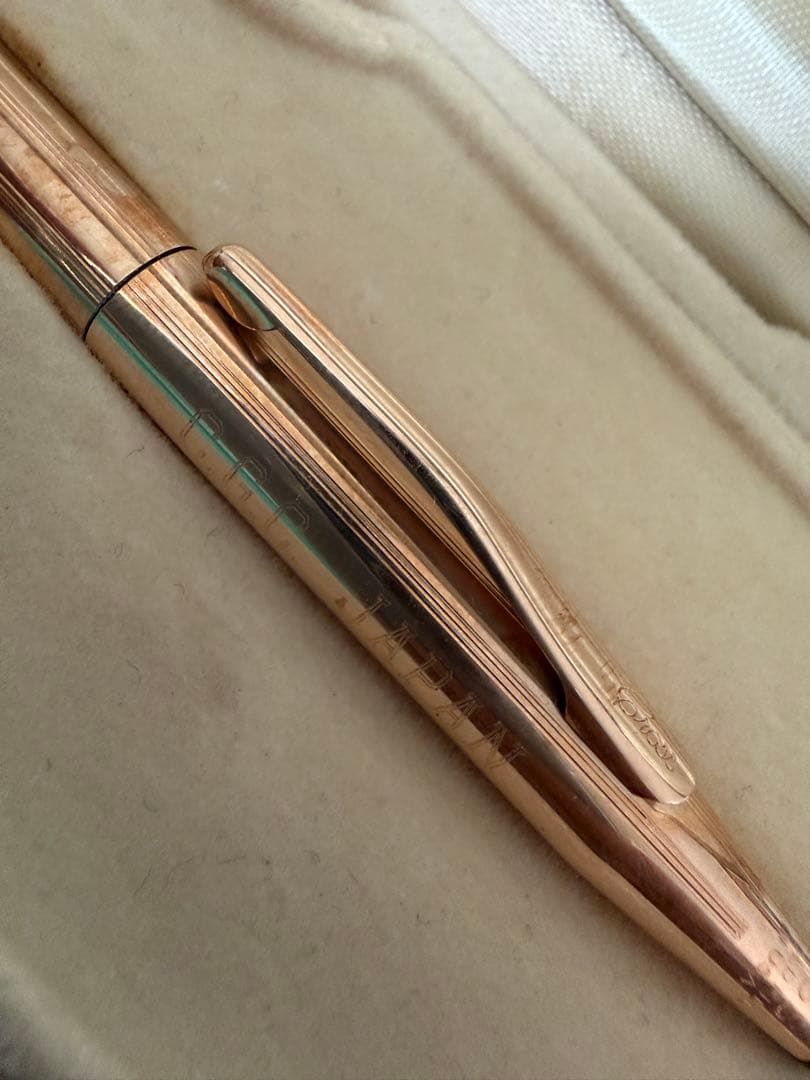 Law Kuro Classic Century 14K gold-filled ballpoint pen with age-related wear, vintage 1970s-1990s model