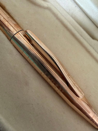 Law Kuro Classic Century 14K gold-filled ballpoint pen with age-related wear, vintage 1970s-1990s model