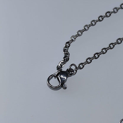 TASAKI Mabe Pearl Necklace with large 15mm iridescent pearl on silver chain