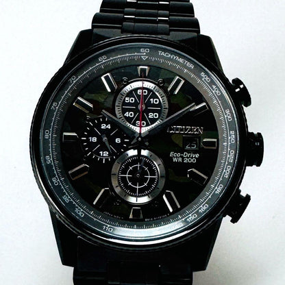 Citizen Night Hawk Chronograph Tachymeter Solar Men's Watch — Japanese
