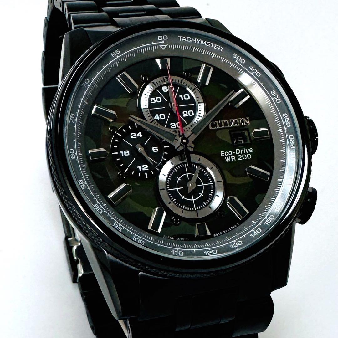 Citizen Night Hawk Chronograph Tachymeter Solar Men's Watch — Japanese