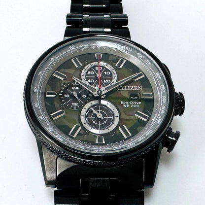 Citizen Night Hawk Chronograph Tachymeter Solar Men's Watch — Japanese