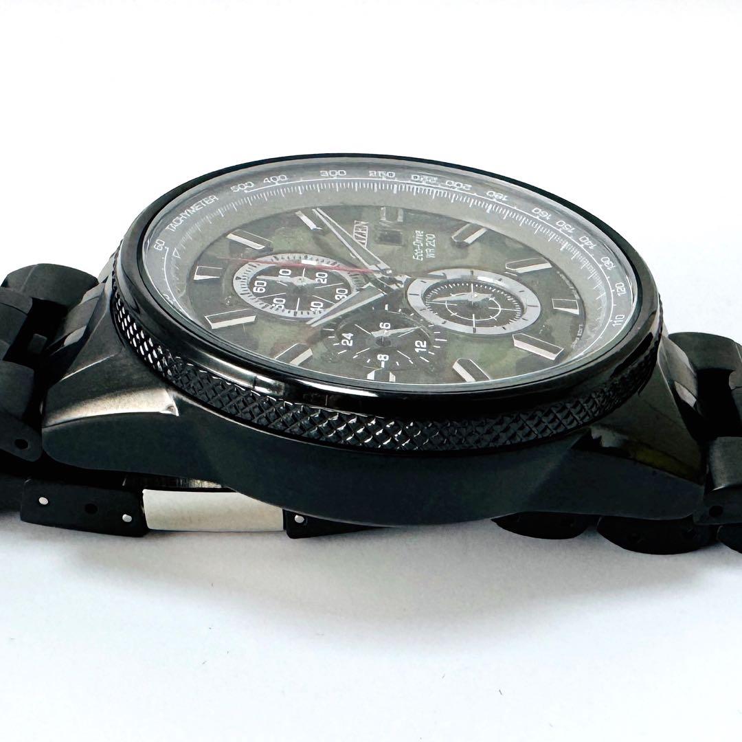 Citizen Night Hawk Chronograph Tachymeter Solar Men's Watch — Japanese