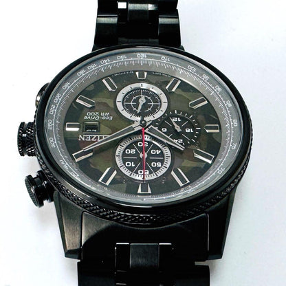 Citizen Night Hawk Chronograph Tachymeter Solar Men's Watch — Japanese