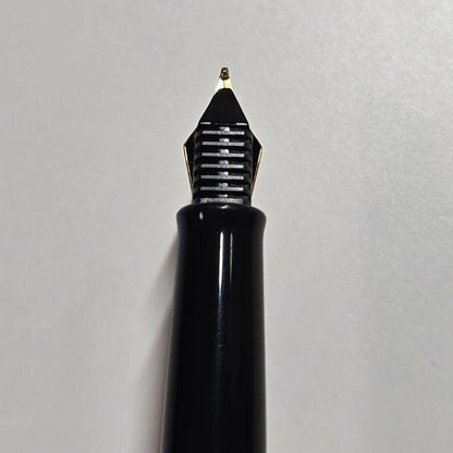 Waterman Fountain Pen in black body with gold color accents and gold nib