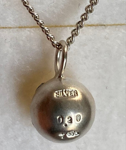 Agete Silver 925 necklace with 0.20ct diamond and approximately 40cm silver chain
