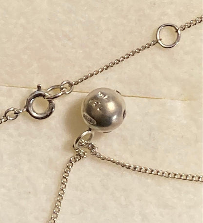 Agete Silver 925 necklace with 0.20ct diamond and approximately 40cm silver chain