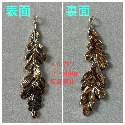 Kuro Feather Motif Silver Necklace with faded finish, total length 45 cm