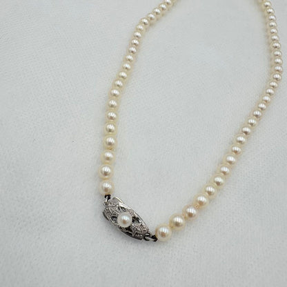 Mikimoto Akoya Pearl Necklace with 5.6mm round pearls and 39cm length