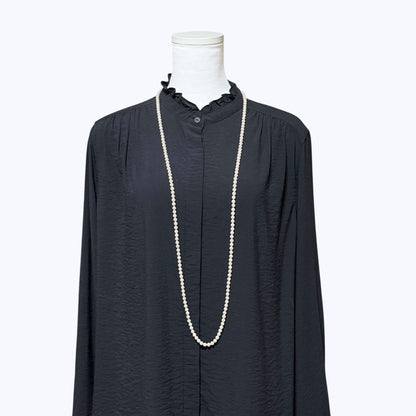 Takashi Akoya Pearl Necklace 113cm long with lustrous white pearls and elegant design