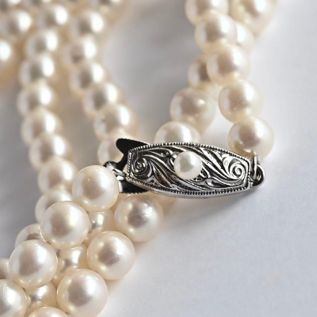 Takashi Akoya Pearl Necklace 113cm long with lustrous white pearls and elegant design
