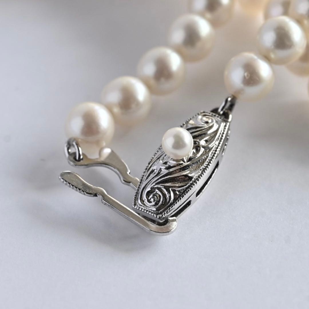 Takashi Akoya Pearl Necklace 113cm long with lustrous white pearls and elegant design