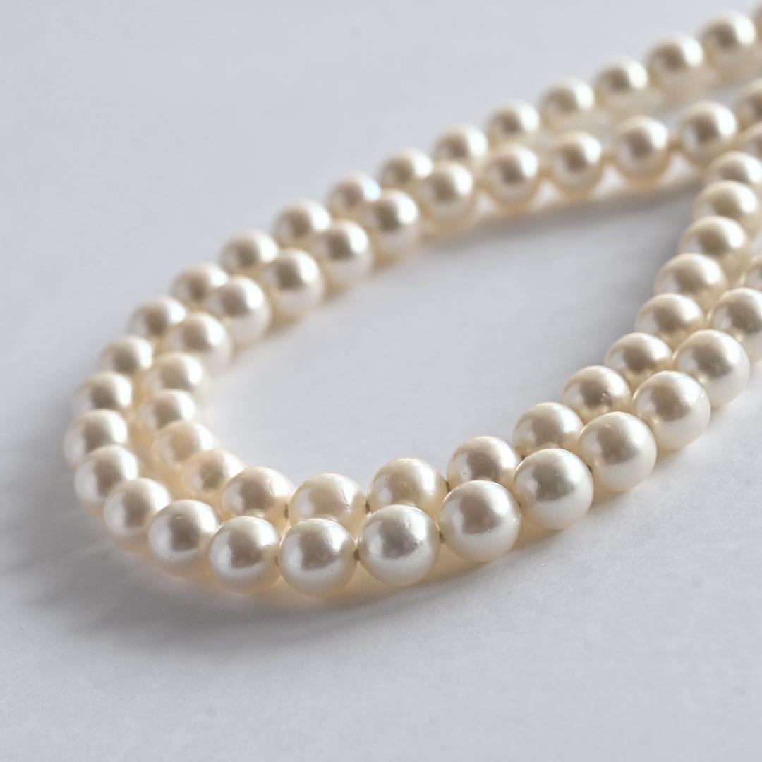 Takashi Akoya Pearl Necklace 113cm long with lustrous white pearls and elegant design