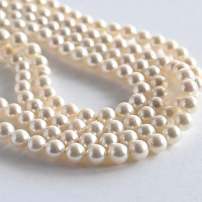 Takashi Akoya Pearl Necklace 113cm long with lustrous white pearls and elegant design