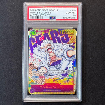 PSA 10 One Piece Luffy SEC — OP05-119 — Japanese