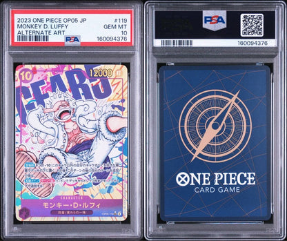 PSA 10 One Piece Luffy SEC — OP05-119 — Japanese