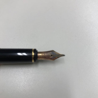 Pilot Fountain Pen model 14K-585 with green marble body and 14K gold nib shown as pictured