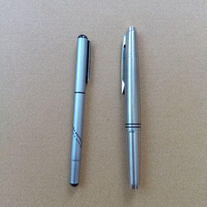 Vintage Pilot fountain pen over 40 years old with black barrel and silver trim