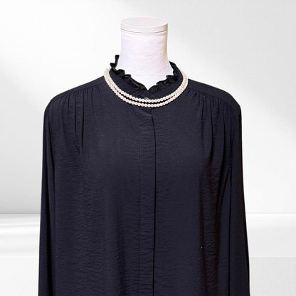 Takatsuki Maki Pearls Long Akoya Necklace with round 6.3-5.8mm pearls and silver clasp on 92cm chain