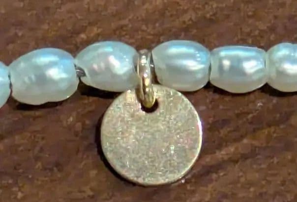 Agato ASLARO pearl long necklace with 18 karat gold, 140 cm length