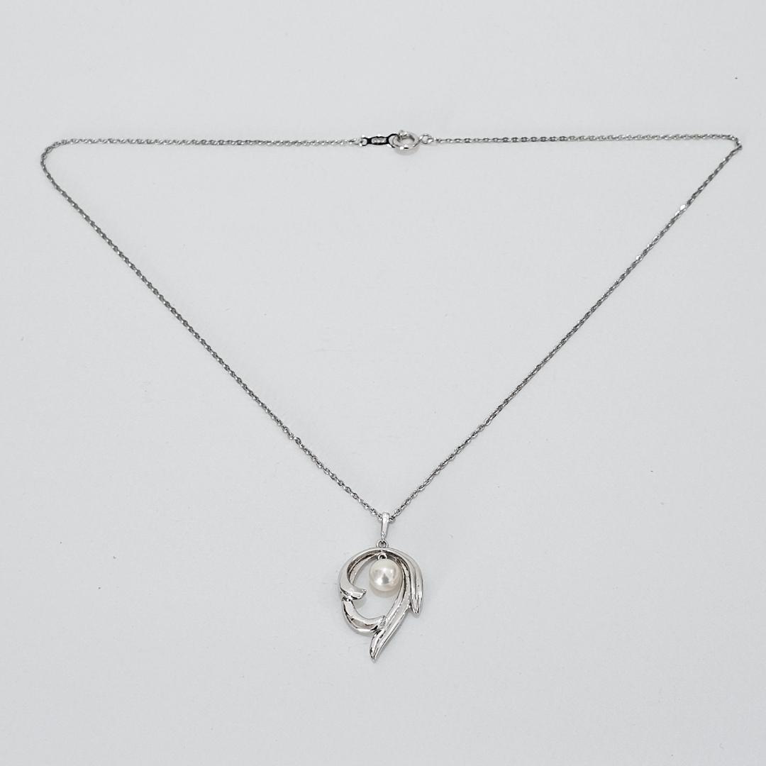 1976 Mikimoto pearl necklace with 6.1mm pearls on a 40 cm SV925 sterling silver chain