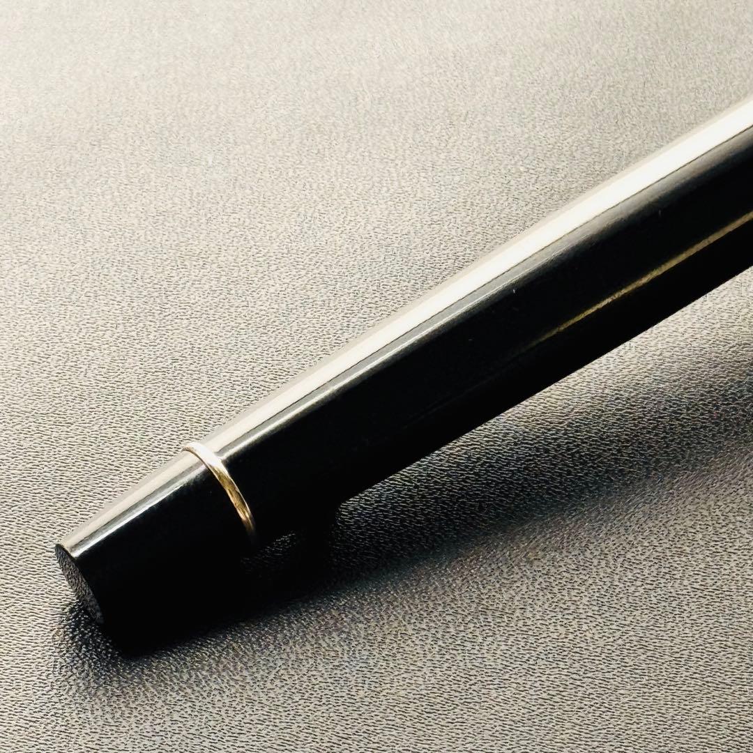 Waterman Expert Essential Black fountain pen with silver stainless steel accents and fine point nib